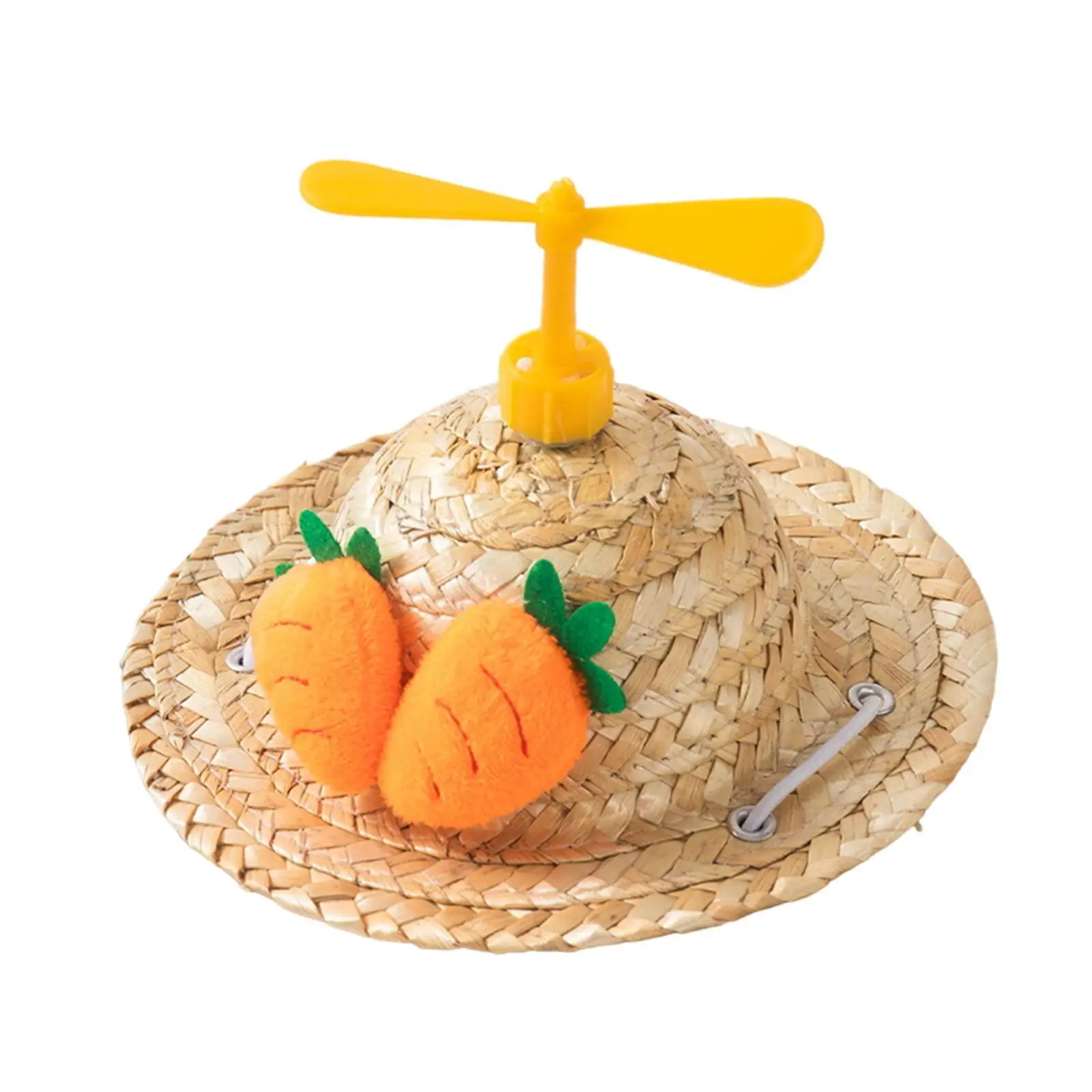 Pet Straw Hat Cute Party Dress up Adjustable Chin Strap Dog Hat Pets Accessory Pet Costume Hat for Outdoor Sports Summer Walking
