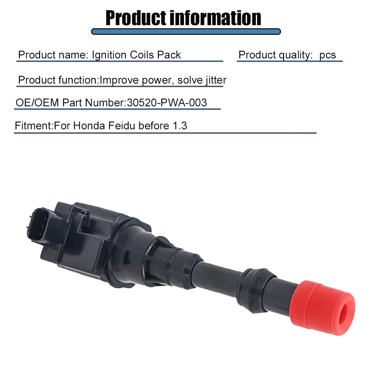 New 30520-PWA-003 30521-PWA-003 Ignition Coils For Honda Civic 7 8 VII VIII JAZZ FIT 2 3 III 1.2 1.3 1.4 30520PWA003 30521PWA003