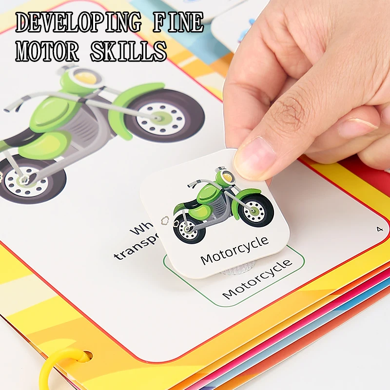 Montessori Baby Busy book My First Quiet Book Paste Early Learning Education Toy Children Toy Matching Game for Babies 2 3 Year view 6