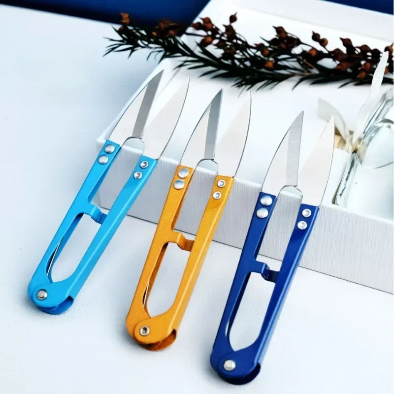 U-shaped Sewing Scissors Yarn Cutting Needle and Thread Scissors Sewing Fabric Cutting Tools Thread End Small Scissors