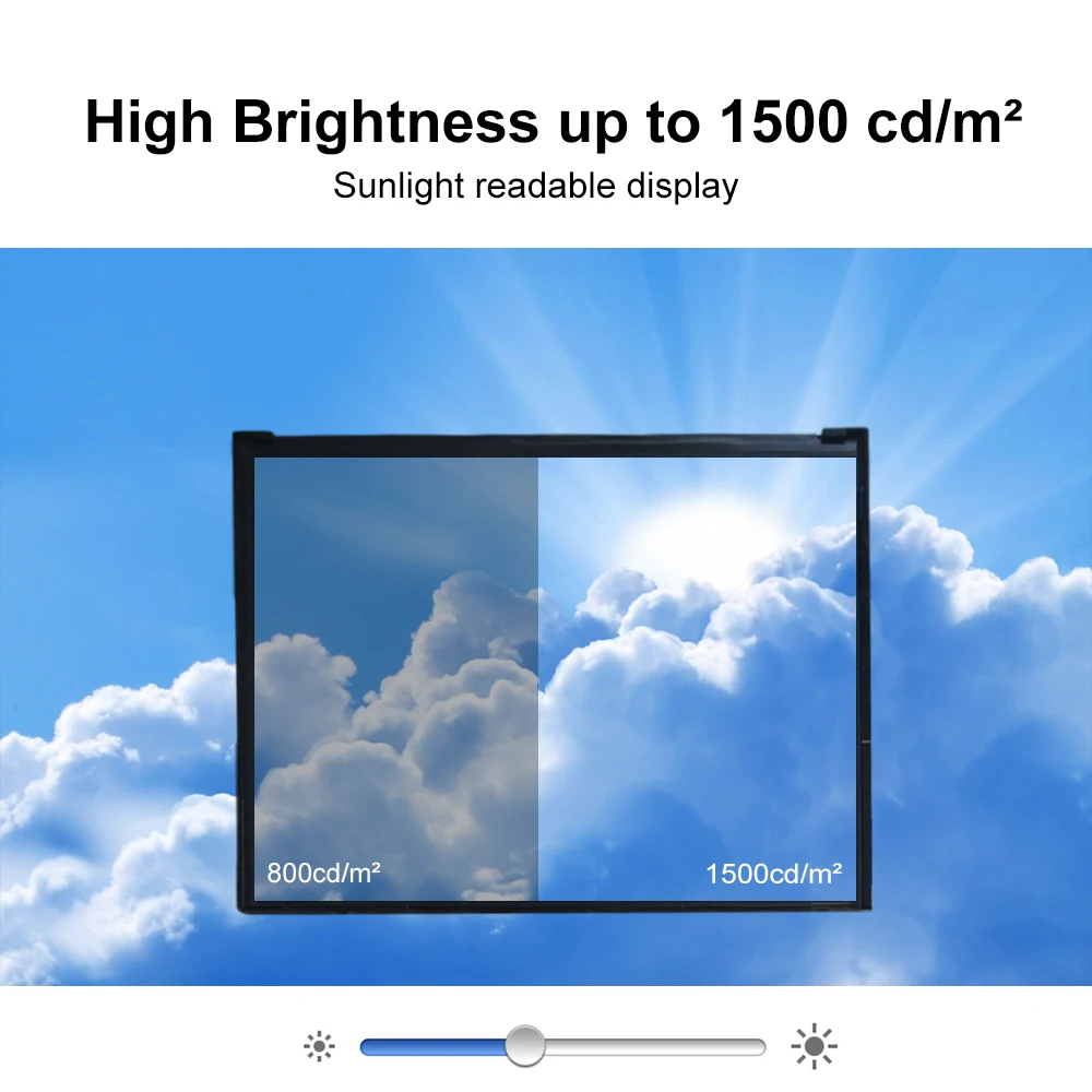 Wisecoco Display mit hoher Helligkeit 1500nits 8,4 Zoll 1024x768 Sonnenlicht lesbarer LCD-Bildschirm für die automatische Industrie im Freien