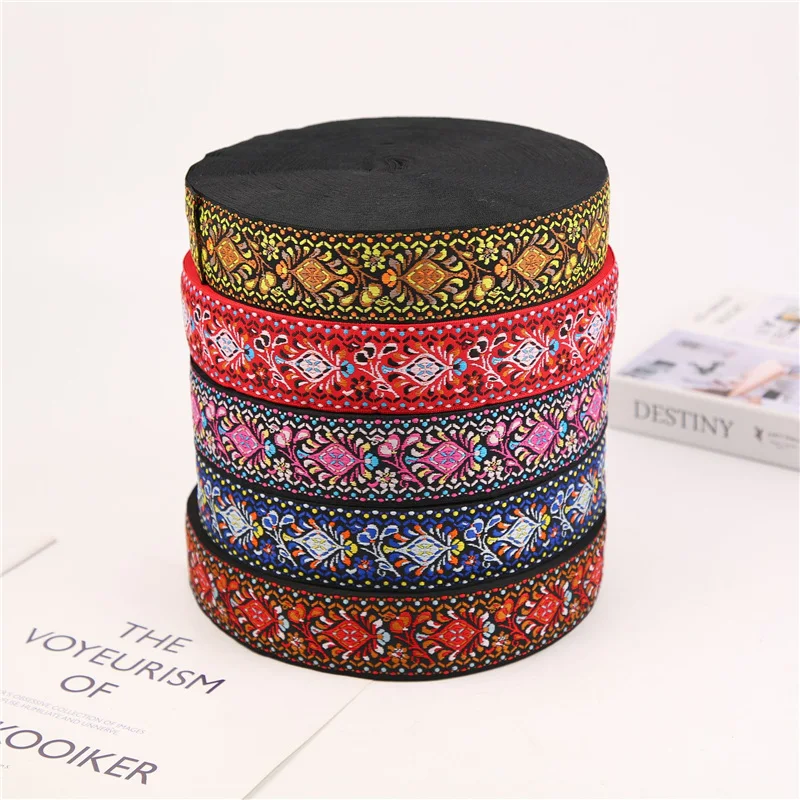 3 Yards 4CM 1.5 Inch Vintage Weaving Ribbon Jacquard Ribbon Guitar Accessory Belt