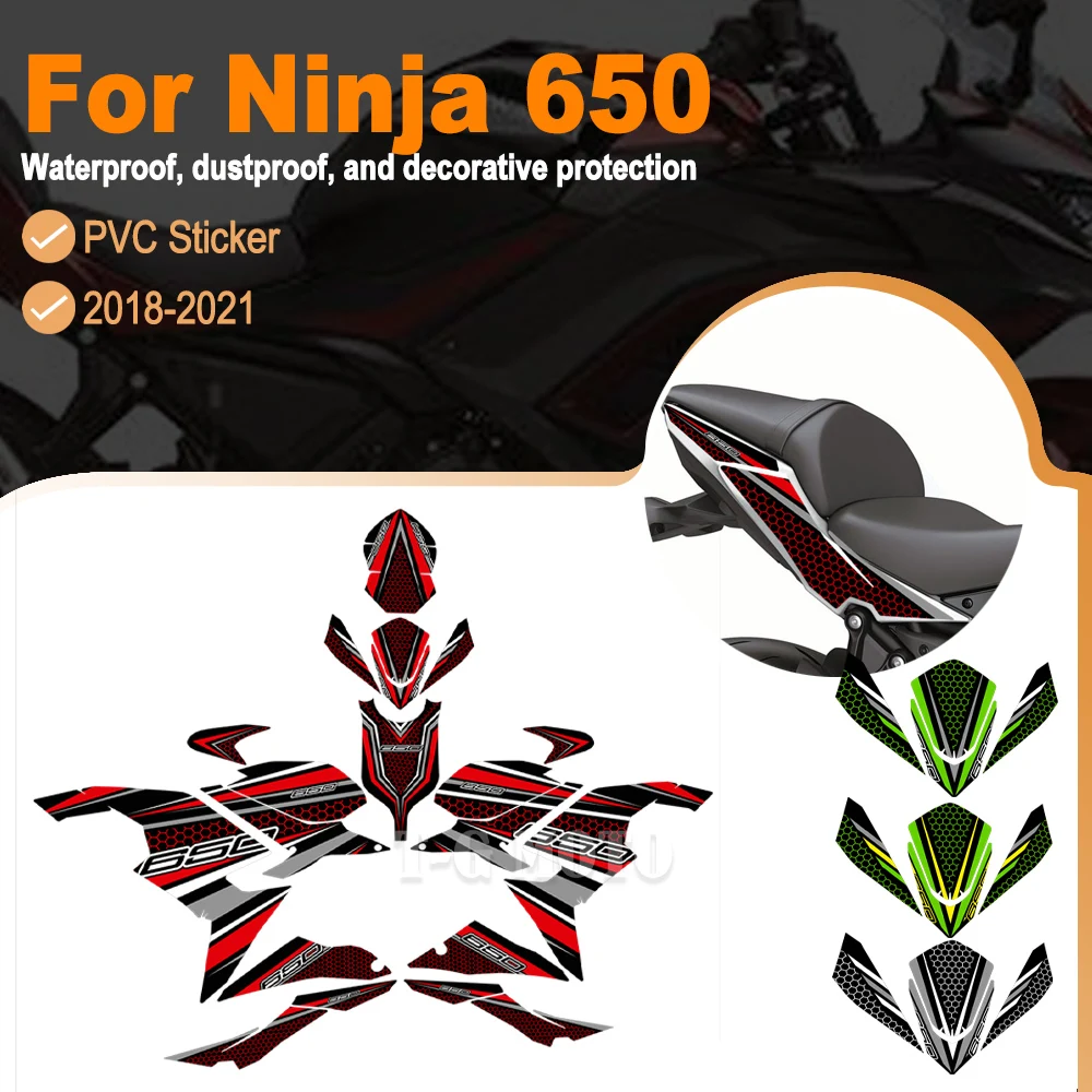 

Для Kawasaki Ninja 650, защитные наклейки на бак, комплект наклеек, эмблема на колено, защита обтекателя 2018, 2019 2020 2021