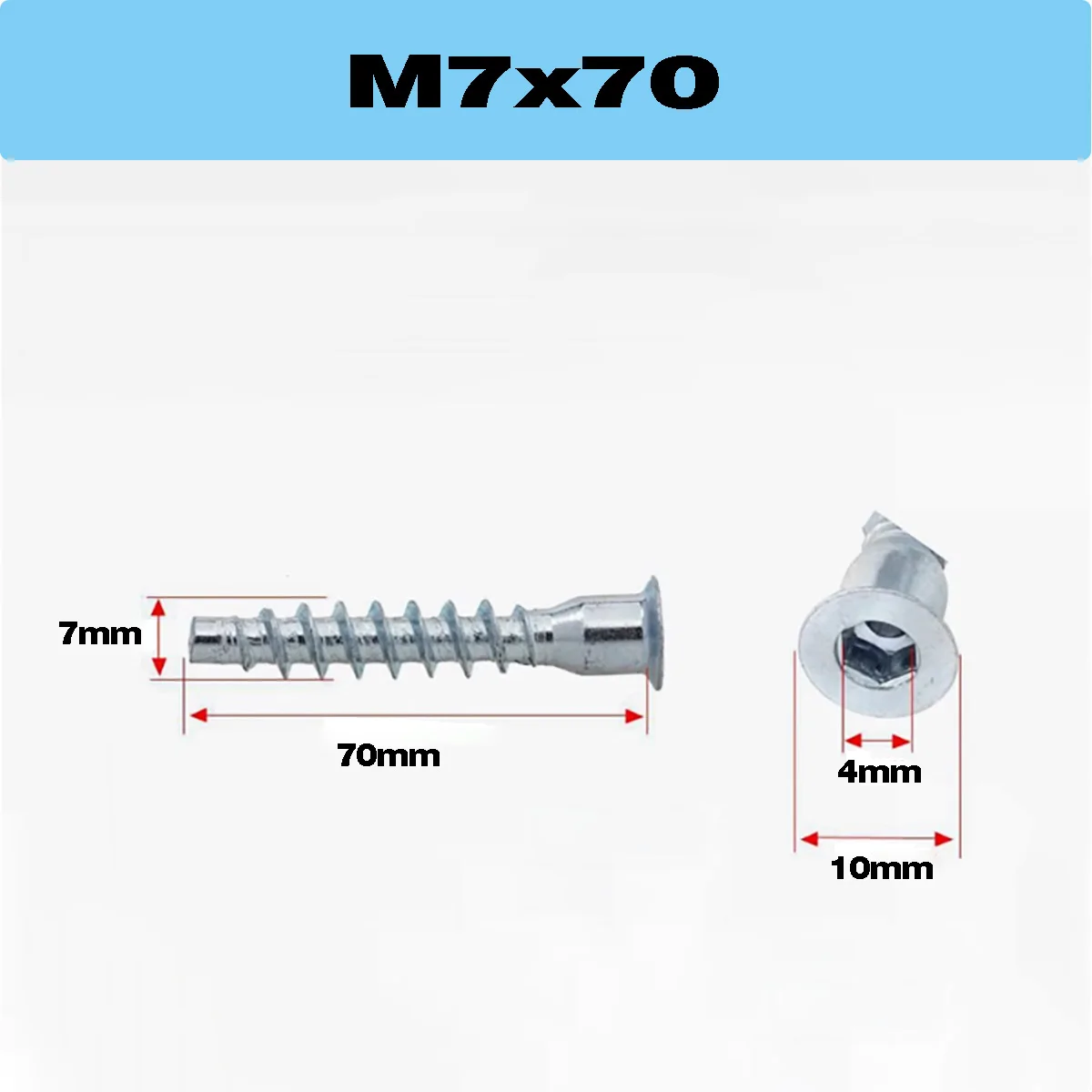 Variant: 50pcs  M7x70
