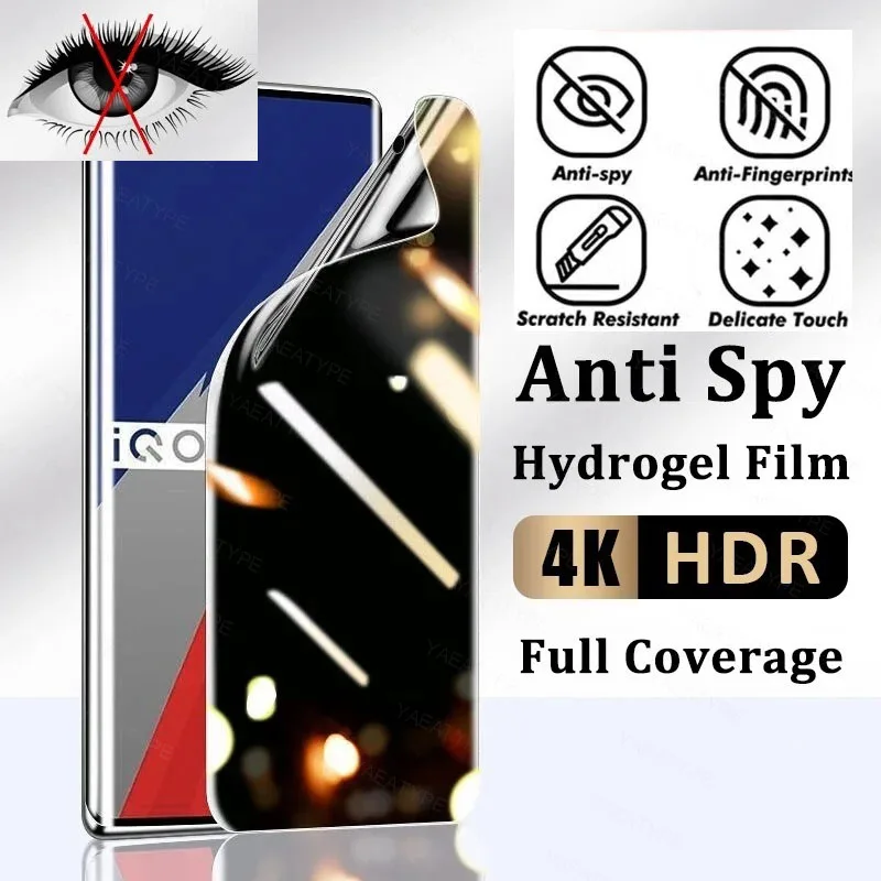 Privacy Hydrogel Film For Vivo Y33e Y33S Y33T Y35 Y35M Y3S Y51 4G 5G 2021 2022 Screen Protector