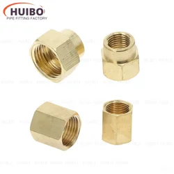 1PCS Brass Pipe Fitting Copper Hose Hex Coupling Coupler Fast Connetor Female Thread 1/8