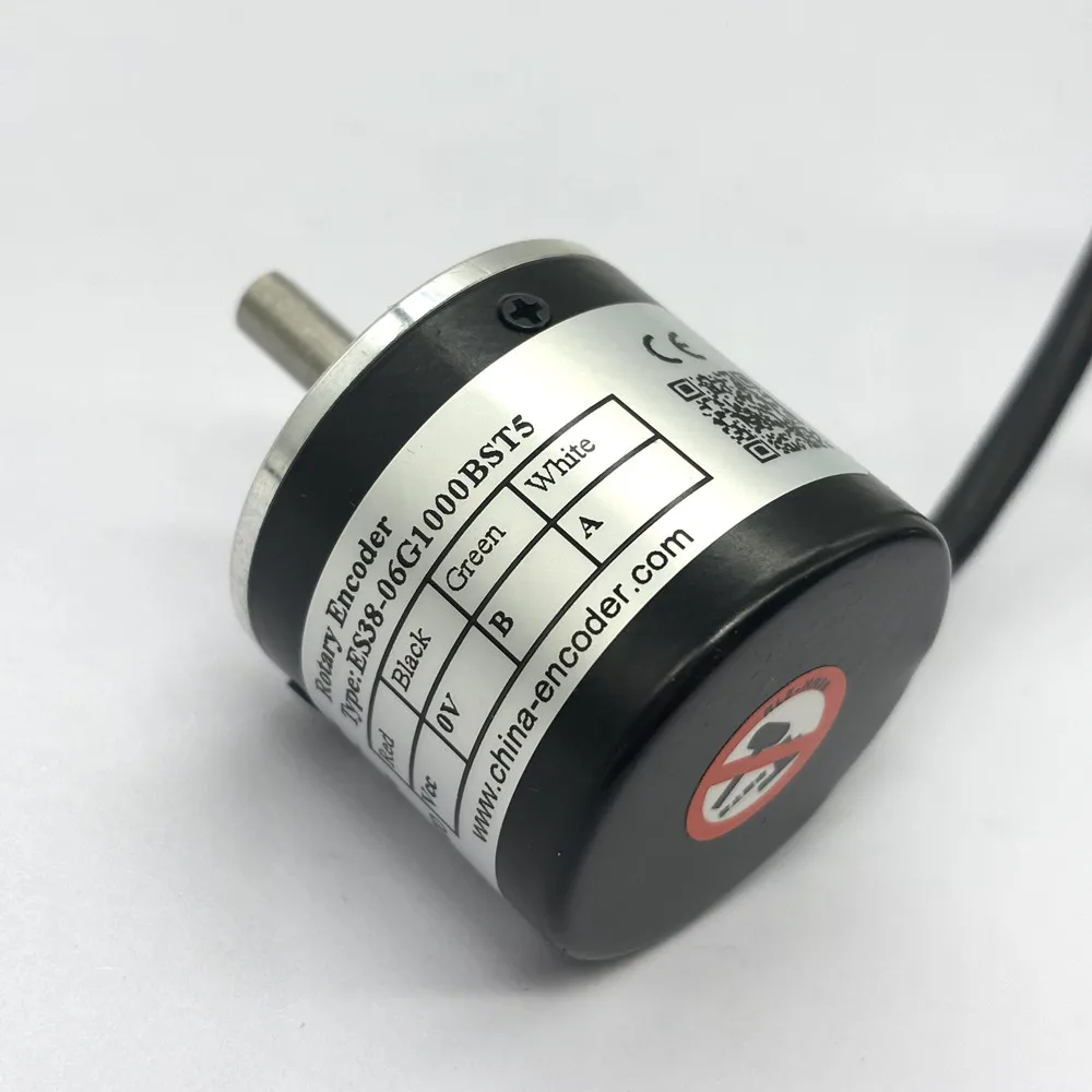 

38mm Voltage Output Incremental Rotary Encoder 5v/5-26v/8-24v 100~5000ppr ES38 Series