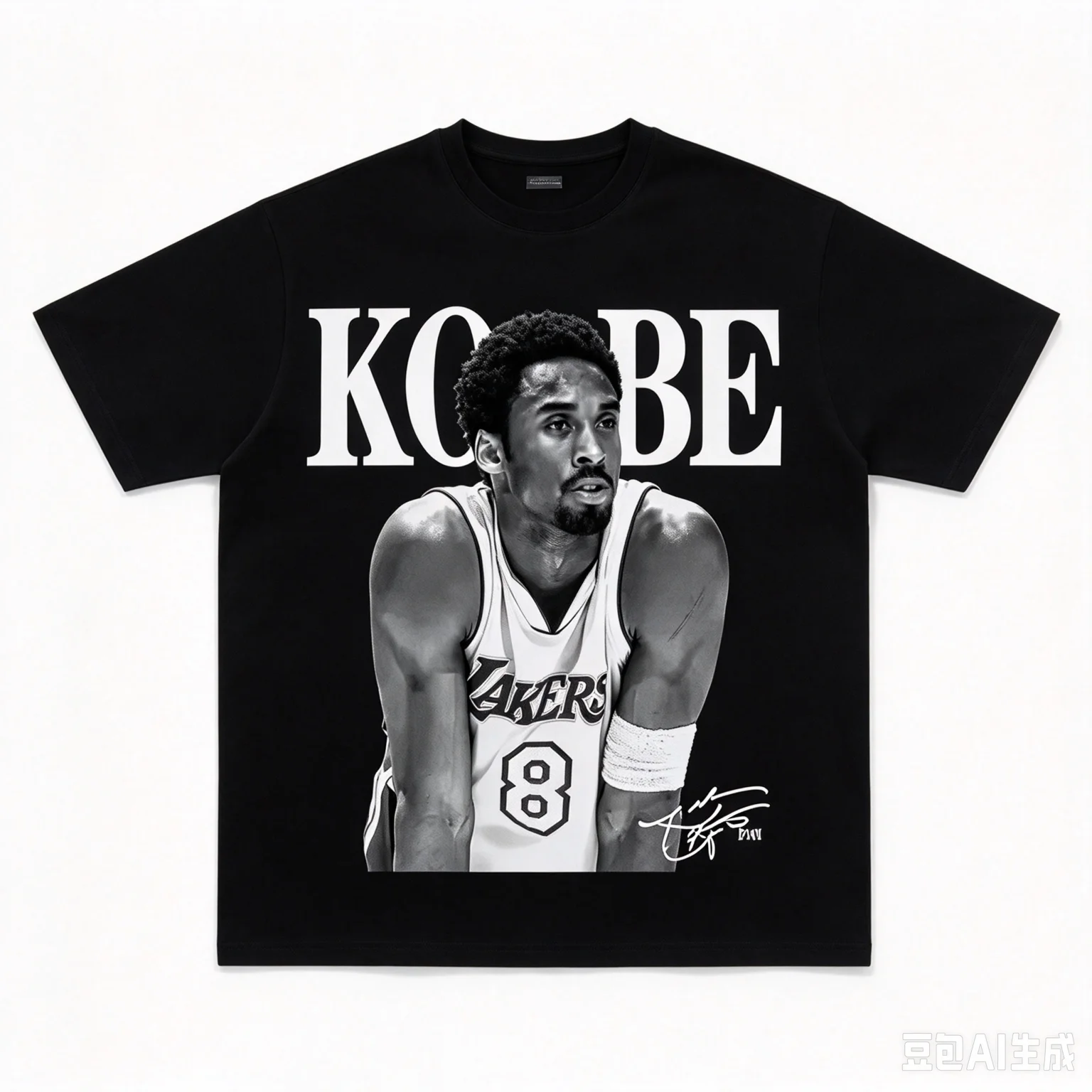 Men Basketball Star Graphic T‑Shirt Vintage Portrait Print Crew Neck Short Sleeve Streetwear Tee