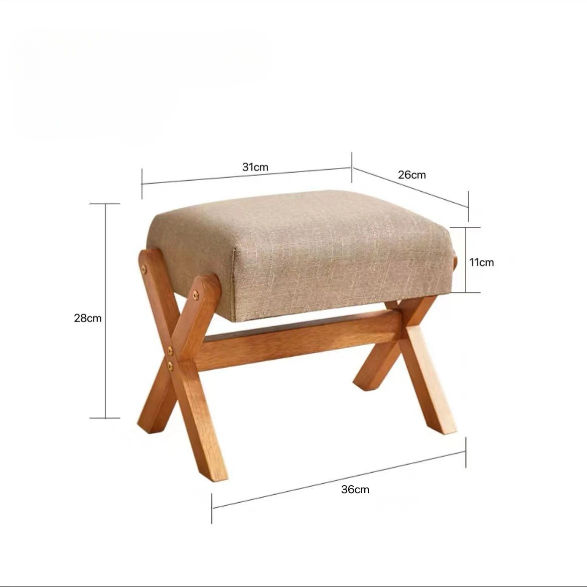 

Solid Wood Doorstep Shoe Changing Stool Living Room Coffee Table Soft Bag Stool Footrest Accordion Chair Office Footrest 발 받침대