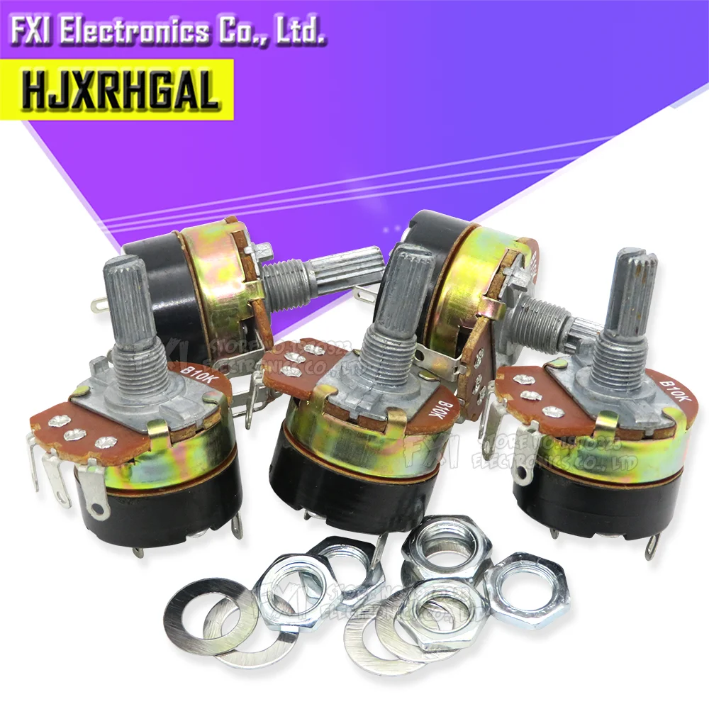 

5PCS WH138 adjustable resistance speed regulator with switch potentiometer WH138-1 B5K B10K B20K B50K B100K B250K B500K 10K 100K