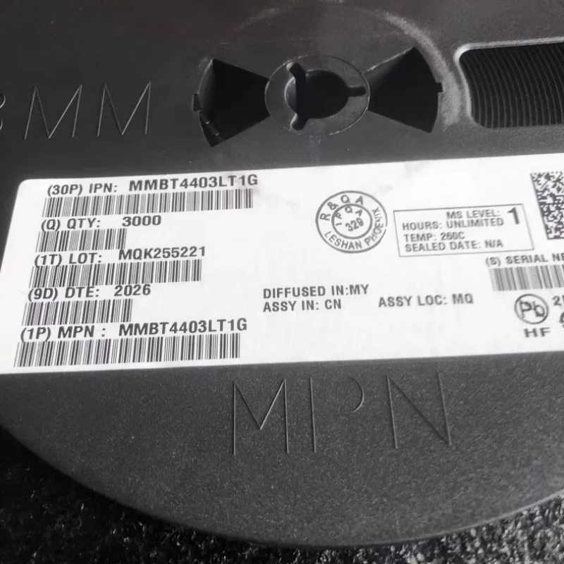 Brand new and original genuine MMBT4403LT1G 3000 pieces per tray, original box sold starting from one tray