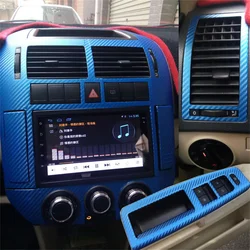 Car-Styling New 5D Carbon Fiber Car Interior Center Console Color Change Molding Sticker Decals For Volkswagen  Polo 2002-2010