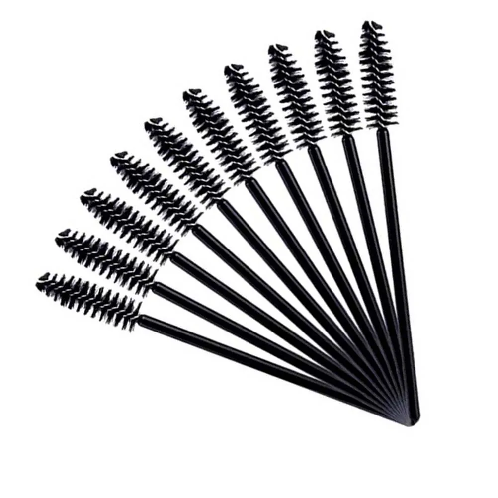 12 pièces outil de maquillage en Nylon pour cils pour Mascara faux cils Extension sourcils maquillage brosse à cils Kit de toilettage taille de voyage noir