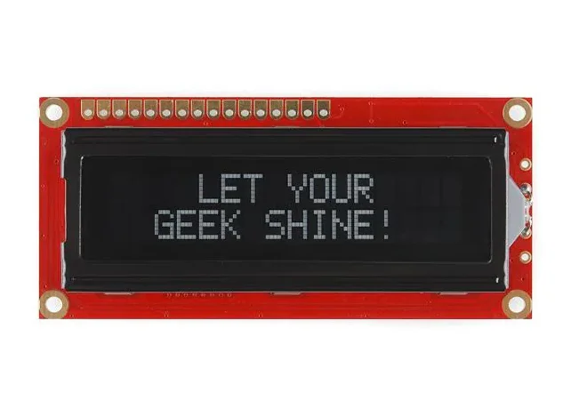 LCD-00709 Basic 16x2 Character LCD - White on Black 5V Breakout Boards Development Tools