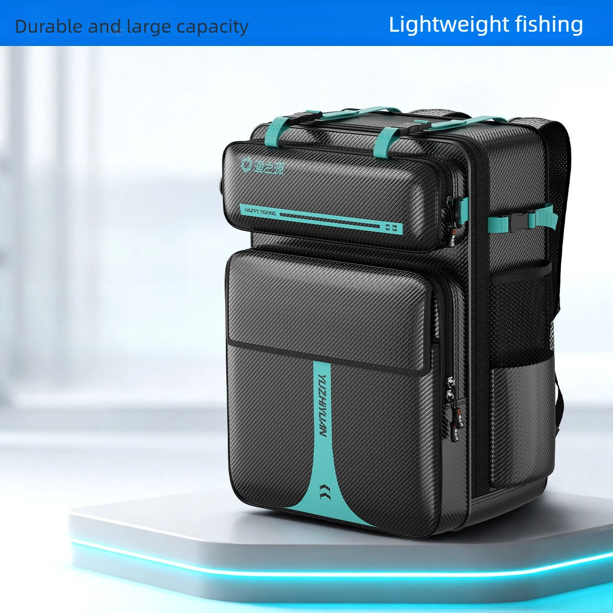 Lightweight Fishing Rod Backpack, Knight Chair Wearable Double Shoulder Bag, Multi-Functional Tackle Pack Non-Tiring for Travel
