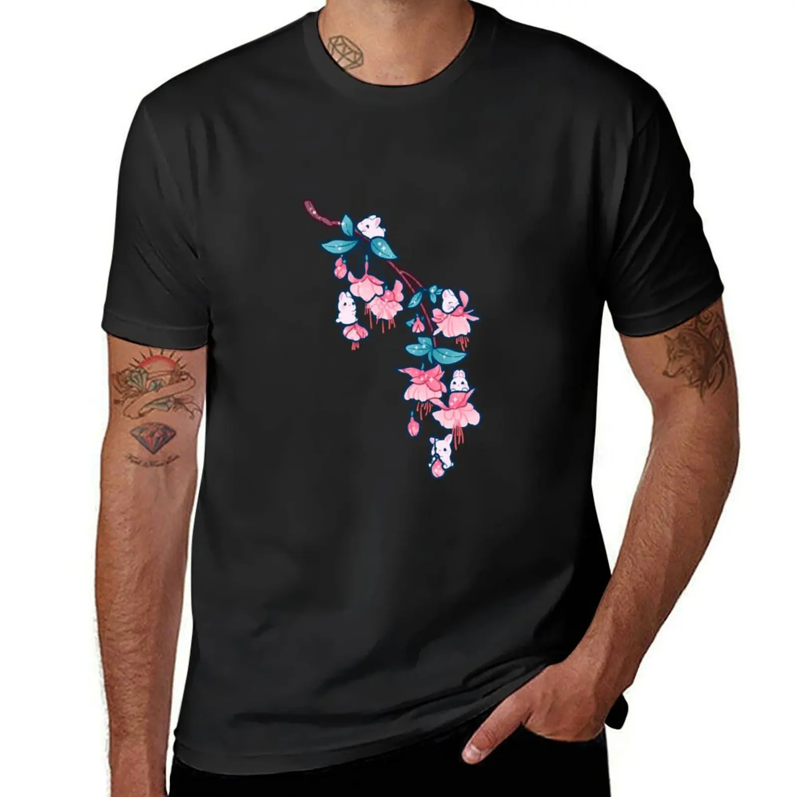 

Fuchsia Bunnies T-Shirt tops anime graphic t shirts plain black t shirts men