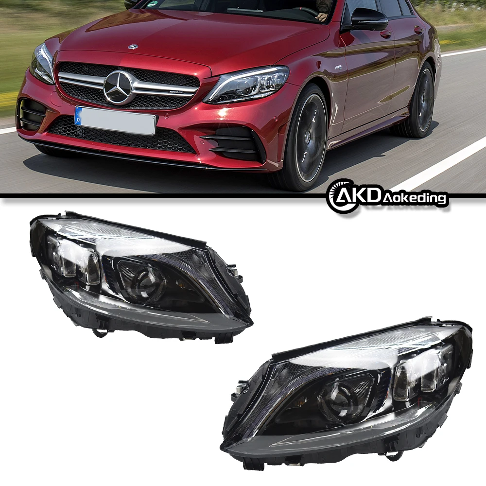 

Auto Parts For Benz W205 Headlights 2014-2021 C36 C300 C260 latest Styling LED Daytime Lights Car Accesorios Modified