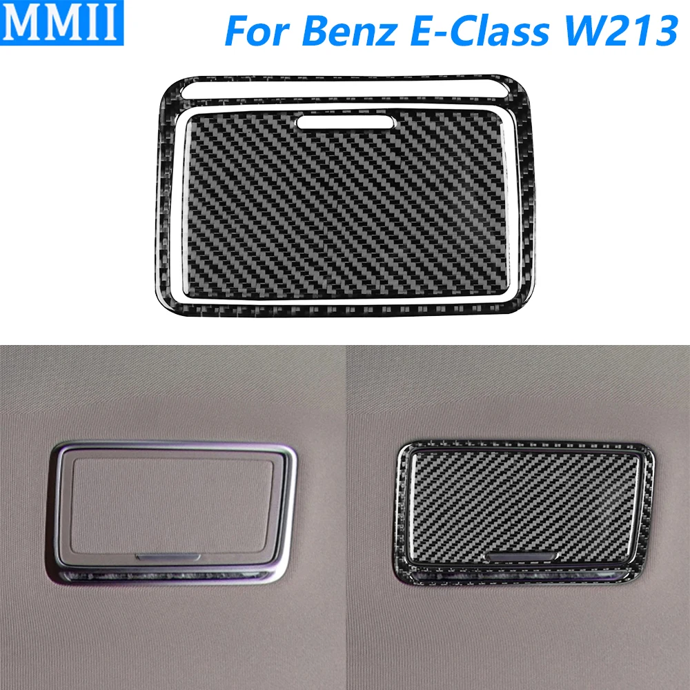 For Mercedes-Benz E-Class W213 2016-2022 Carbon Fiber Rear Reading Light Lamp Panel Decorative Cover Car Accessories Sticker