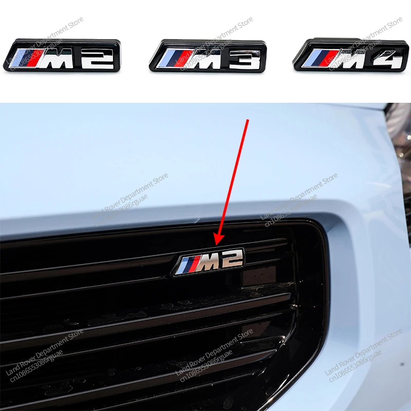 Per BMW M Logo M2 M3 M4 M5 M6 F48 G01 E84 E83 F39 F10 F30 G11 G07 G86 G80 G60 E60 E46 E30 E38 3D emblema del distintivo della griglia anteriore dell'auto