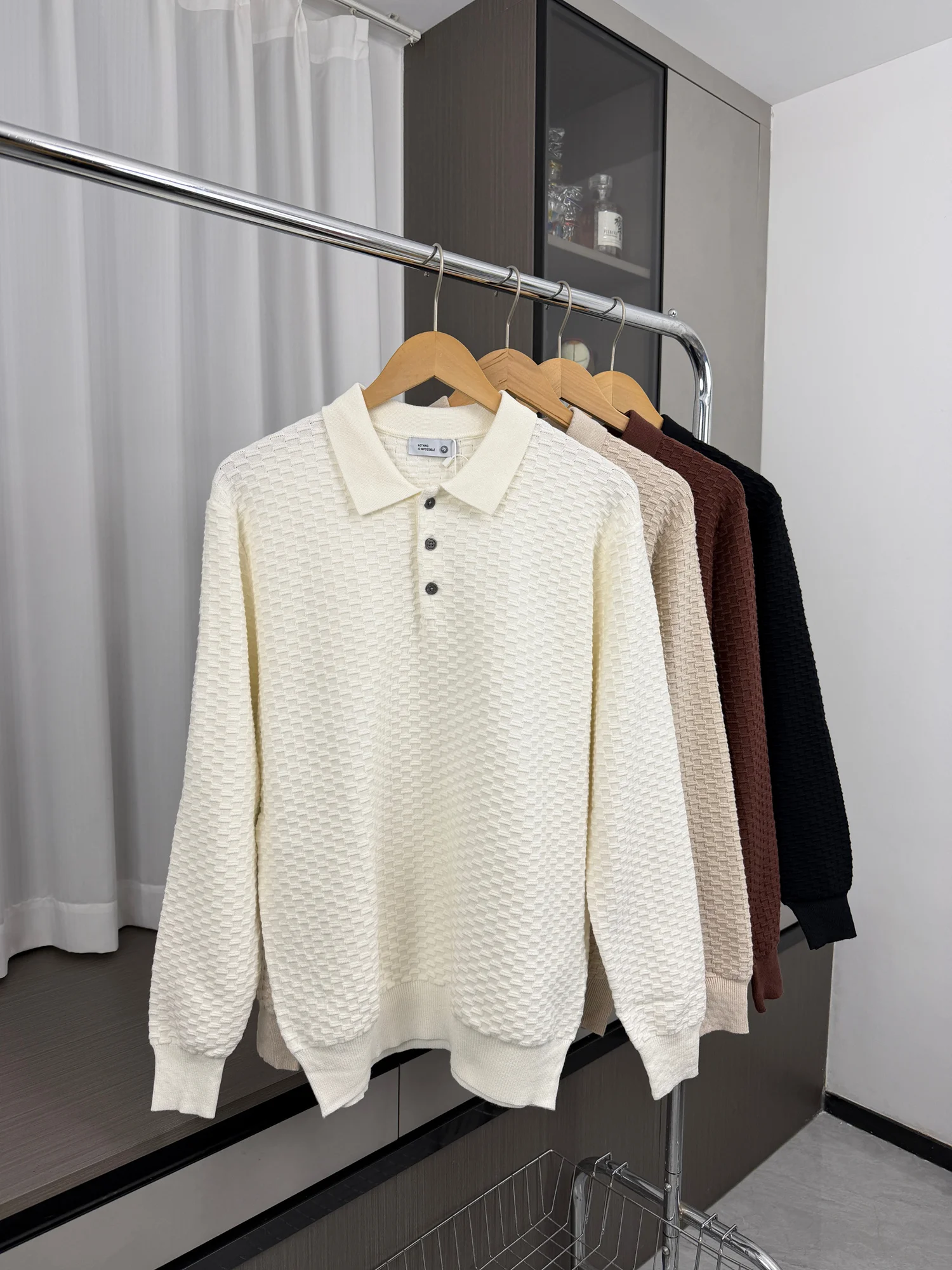 

Мужской вязаный свитер Ele Italian Style: классический воротник, универсальный, теплый, дышащий, свободный крой