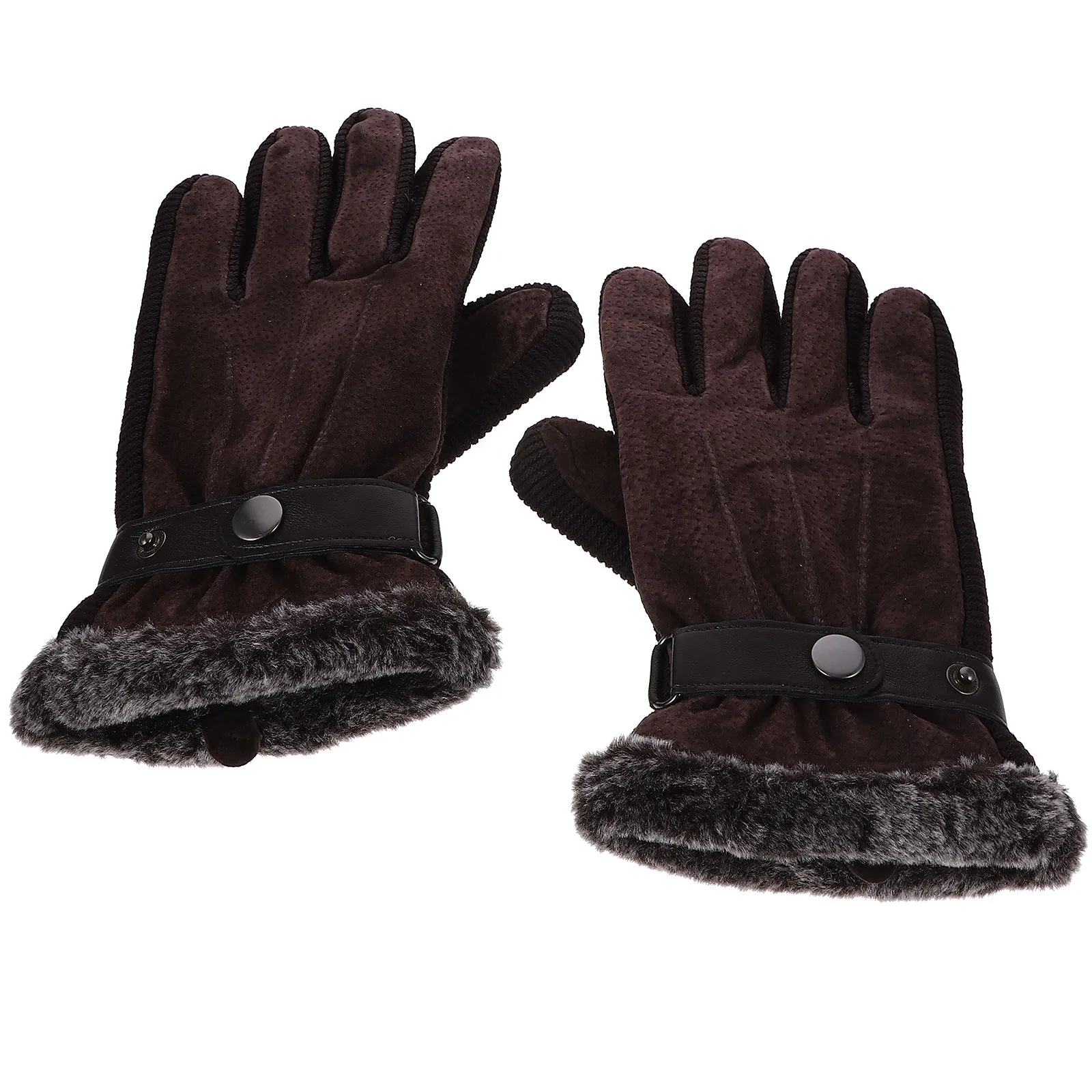 Men's Winter Gloves Thick Warm Windproof Breathable Drying Gloves for Skiing Climbing Driving Outdoor Sports Elegant