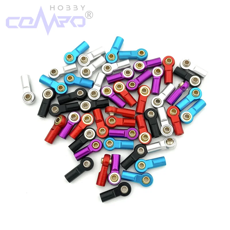 

10Pcs Metal M3 19MM Aluminum Link Tie Rod End Ball Joint for 1/10 RC Car Crawler AXIAL SCX10 D90 D110 Tamiya CC01 Racing