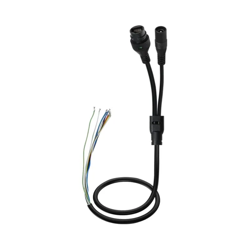 cabo-de-seguranca-a-prova-d'Agua-9-vias-rj45-dc-para-camera-linha-de-transmissao-de-video-ipc