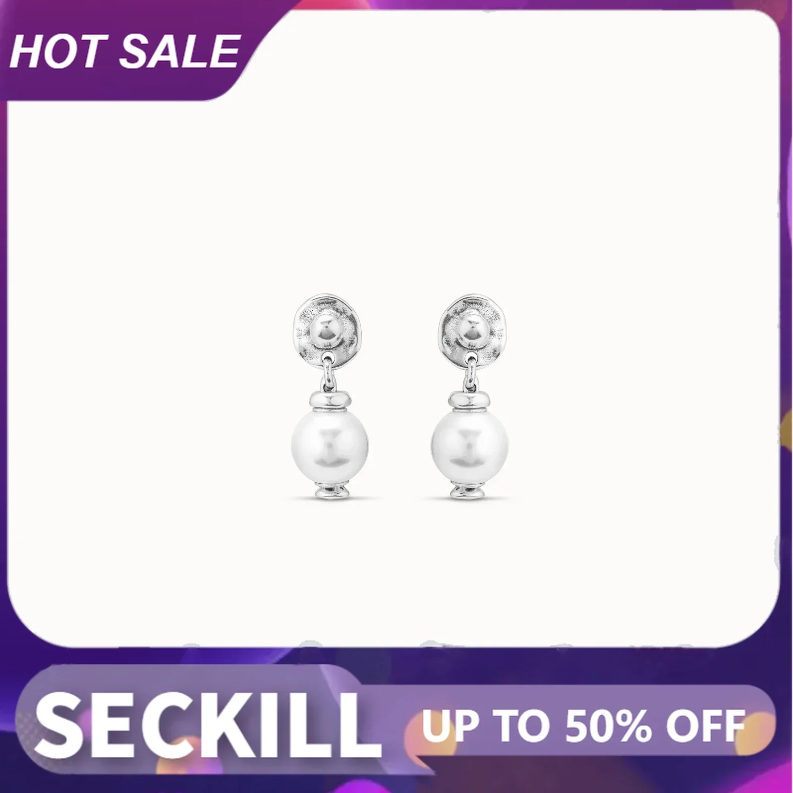 2025 AHAUNO Original New Product Spain Jewelry Fashion Versatile Luxury Elegant Pearl Earrings Women's Romantic Festival Gift