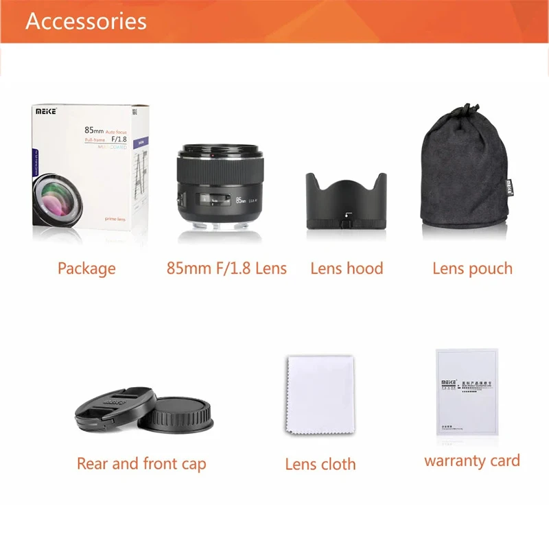 MEKE 85 мм F1.8 Полнокадровый объектив STM с автофокусом для камер Sony E Nikon Z/F Canon EF Fujifilm XF с креплением