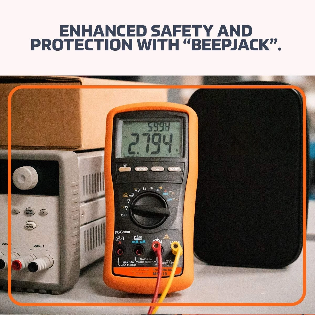 MM810 Multimeter, universelles digitales True RMS-Multimeter, AC/DC-Spannung, Strom, Widerstand, Frequenz, Kapazitätsmultimeter