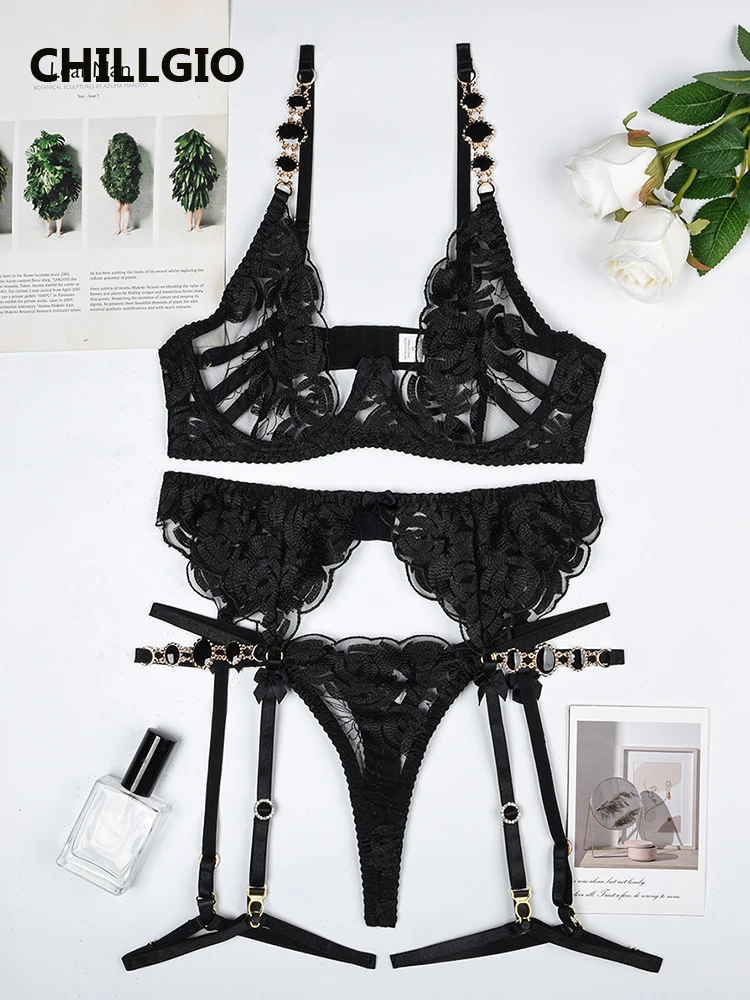 

CHILLGIO женский сексуальный кружевной бюстгальтер с цветочным принтом, короткие костюмы с эффектом пуш-ап на косточках, интимное белье Slm, эротические прозрачные комплекты нижнего белья для взрослых