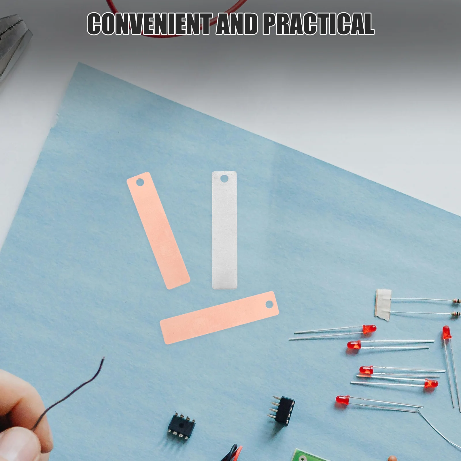 

1 set Copper Zinc Sheets Experiment Materials Science Toy Electroplating Metal Strips DIY Fruit for Educational