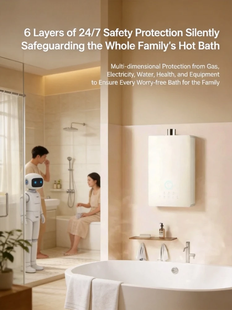 Household Constant Temperature Gas Water Heater Bathroom Natural Gas LPG Strong Exhaust Outdoor Installation Energy Saving