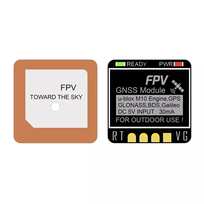 

ABFN-GNSS MINI M10 GPS-модуль UBX NMEA, двойной протокол, скорость 10 Гц, встроенная антенна для FPV RC самолета, большой радиус действия