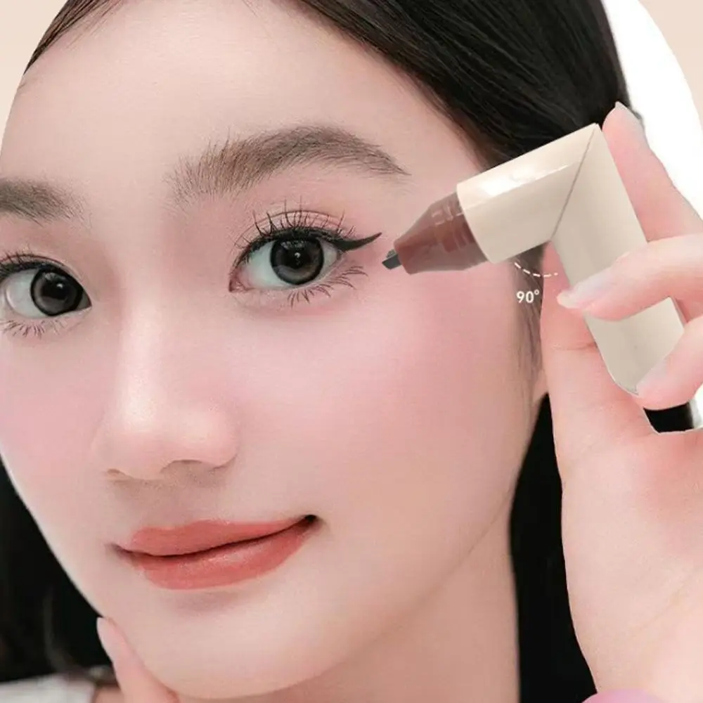 新しい防水アイライナースタンプ長持ち黒色アイライナースタンプ回転式携帯アイライナースタンプペン