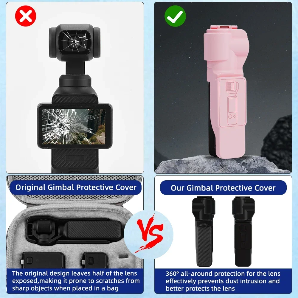 حافظة حماية كاملة من CoverJoy لهاتف DJI Osmo Pocket 3 غطاء Gimbal مضاد للخدش مع قفل آمن ملحقات كاميرا مقاومة للصدمات