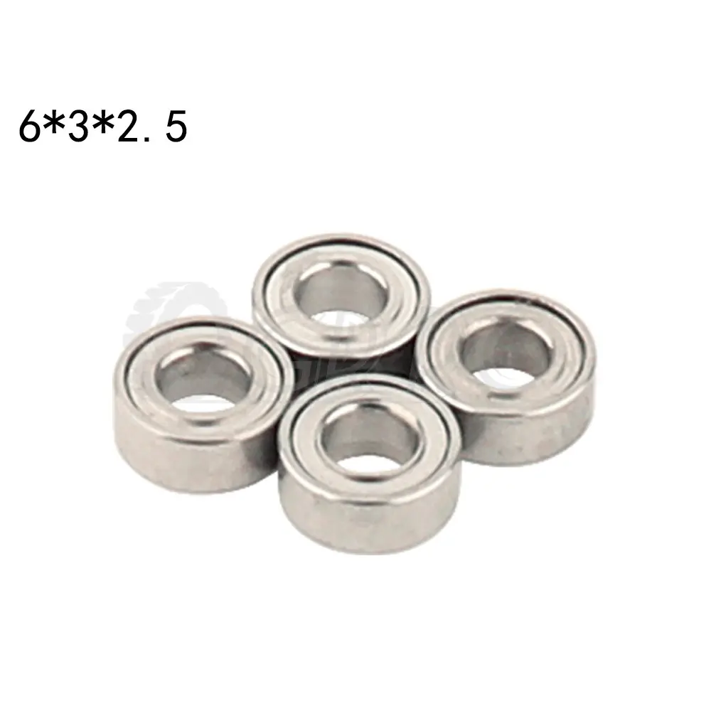 4pcs/lot RC Car Chrome Steel Sealed Bearing Kit 5x2x2.5 6x3x2 10x5x4 10x6x3 11x5x4 12x6x4 13x5x4 14x5x5 15x10x4 16x8x5 18x12x4mm