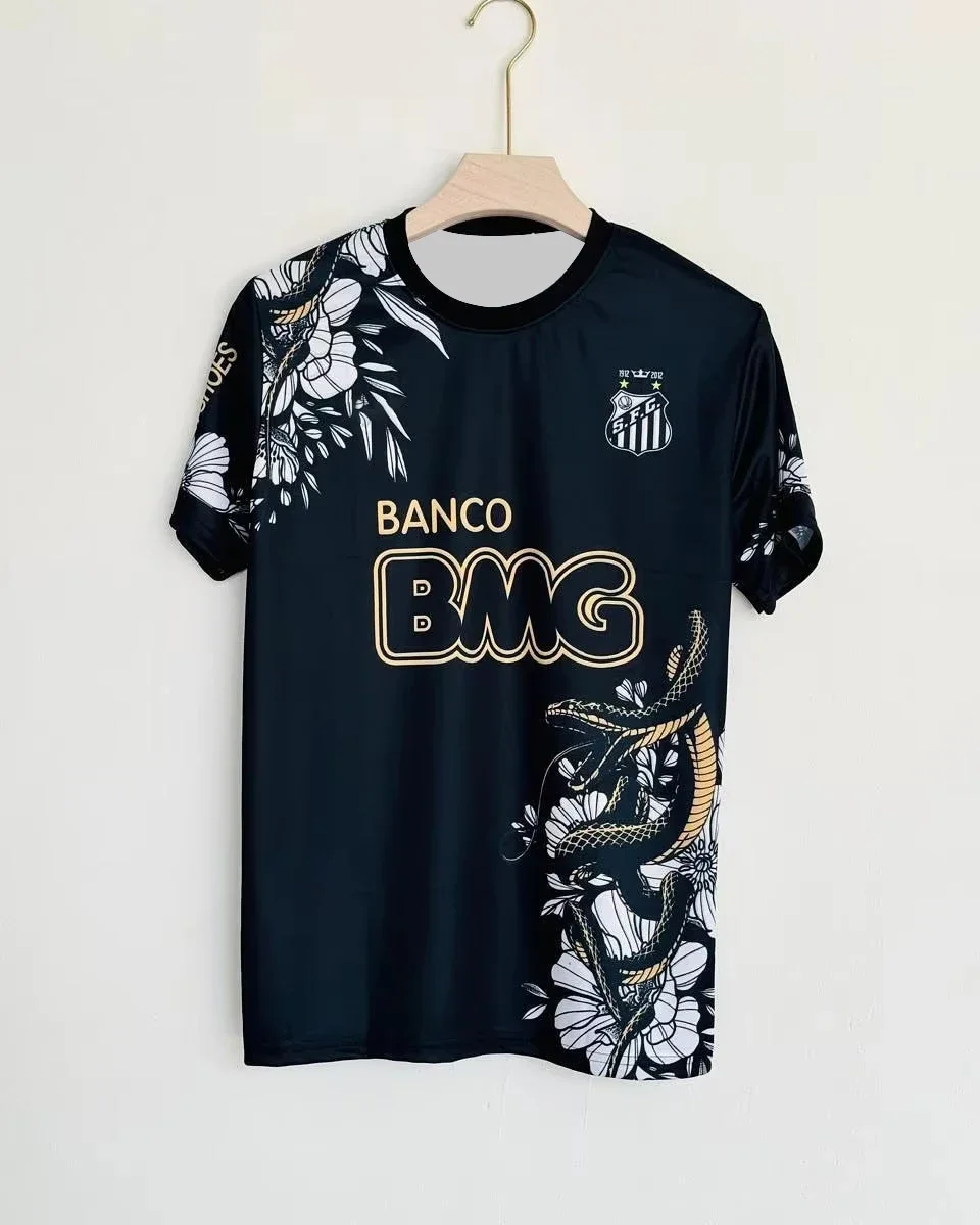 2025 Vintage Santos Family Football Jersey Classic Vintage 11-12 Santossi Family Quick Dry Football Jersey Neymar Men Clothing image 2