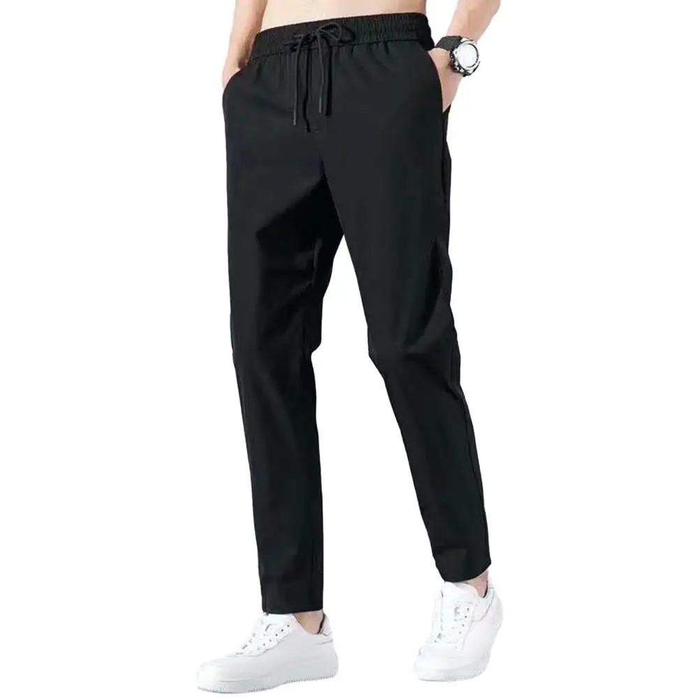 Weather Sweatpants Cozy Men's Winter Sweatpants Plush Warm Stylish Joggers with Elastic Waist Soft Pockets for Comfort Men