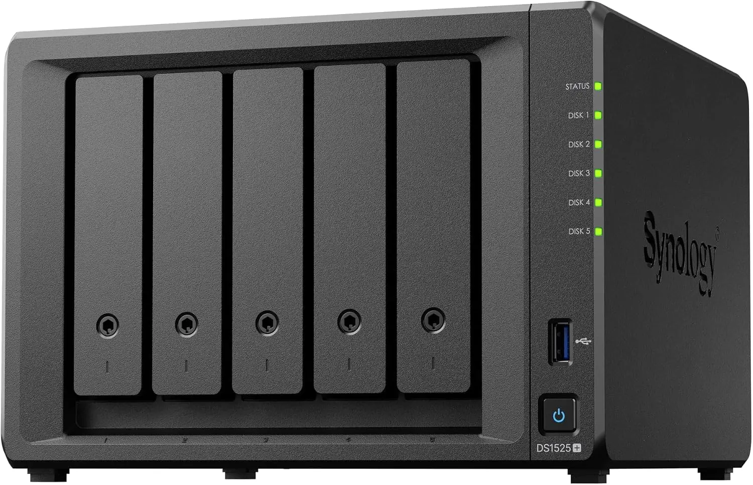 Synology DS1525+ Video Editing & Production Server - Scale To 300TB, 10GbE Ready & Multi-User Workflows (5-Bay Diskless NAS)