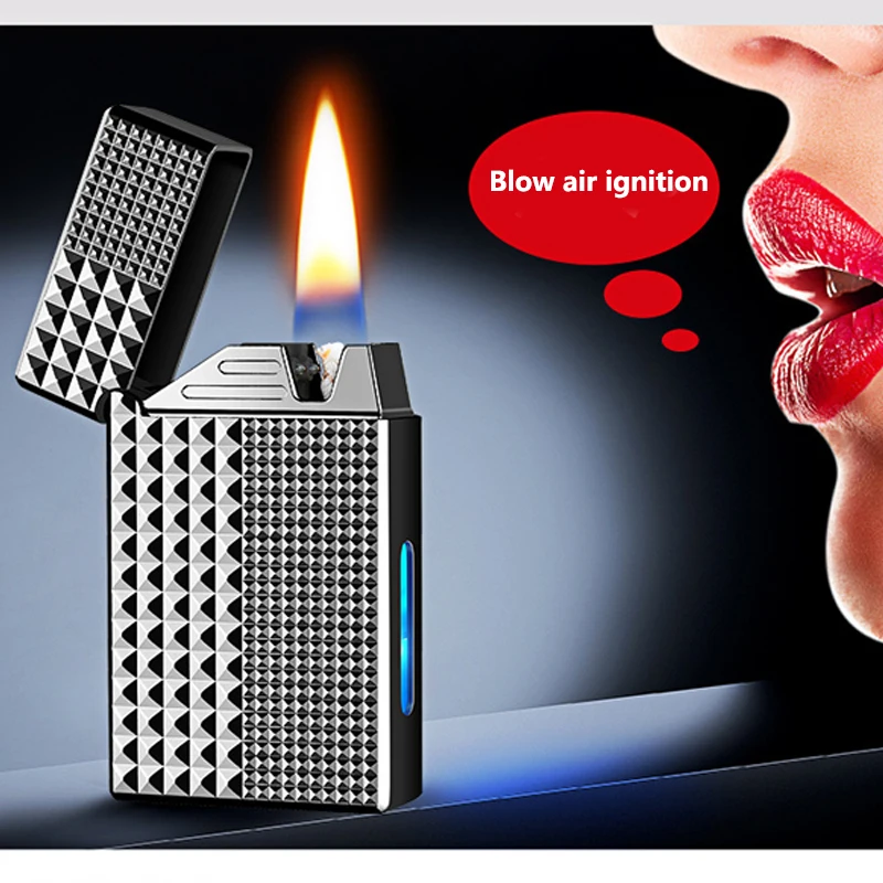 Intelligent Hybrid Voice Controlled Lighte r Induction Ignition Windproof Torch Creative Gift