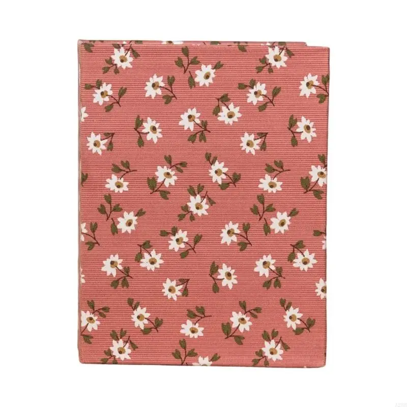 Family Memory Album with Floral Print Cloth Cover, 100 Photo 6Inch Organizers Book for Printed Pictures and Shelf Display A2BB