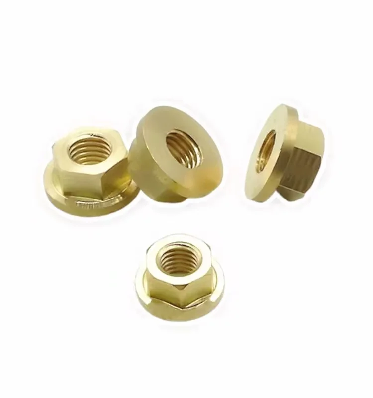 Brass Nut Copper Hexagon Flange Nuts M4-M12