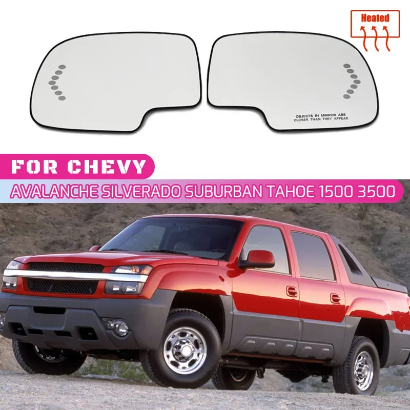 Tür Flügel Rückspiegel Glas Seite Spiegel Objektiv Beheizte Glas Für Chevy Chevrolet Avalanche Silverado Suburban Tahoe 1500 3500