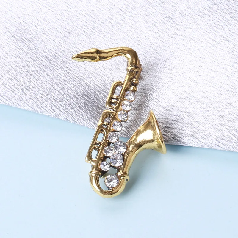 Fashion Musical Instruments, Saxophone Brooches Men's and Women's Shirts Coats Accessories Office Daily Pins Sachs Corsage