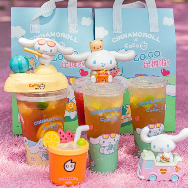 Coco Cinnamoroll Co Branded Toy Can All Be Made with The Little Bear Love Brand Featuring Watermelon Car Seals and Milk Tea Cups