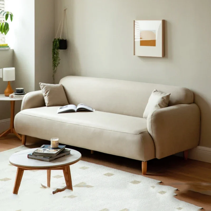 Minimalist Fabric Sofa Modern Reading Loveseat Wood Sofas Three Seater Muebles Para Salas Modernos Living Room Furniture