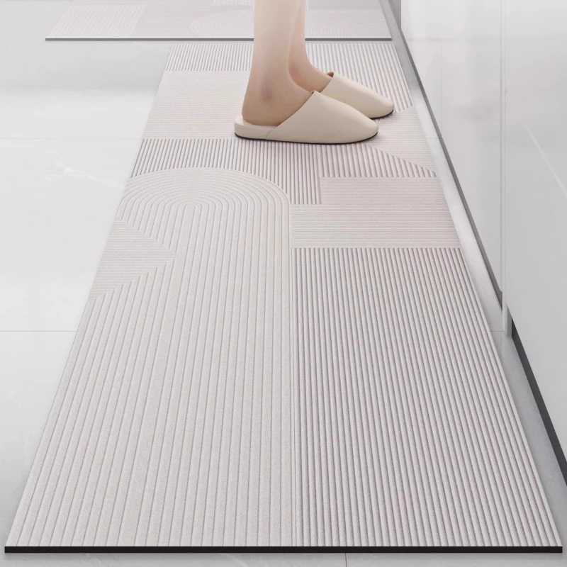 

Маслостойкий водонепроницаемый кухонный напольный коврик Нескользящий чистящийся кожаный коврик из ПВХ Брудостойкий легко чистящийся балконный ковер 펫 Tapis