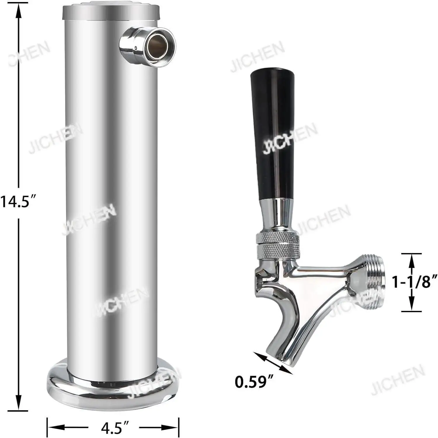 

Колонка для пива с одной головкой для пивоварения, полный набор аксессуаров для сборки пивной машины, оборудование с одной головкой
