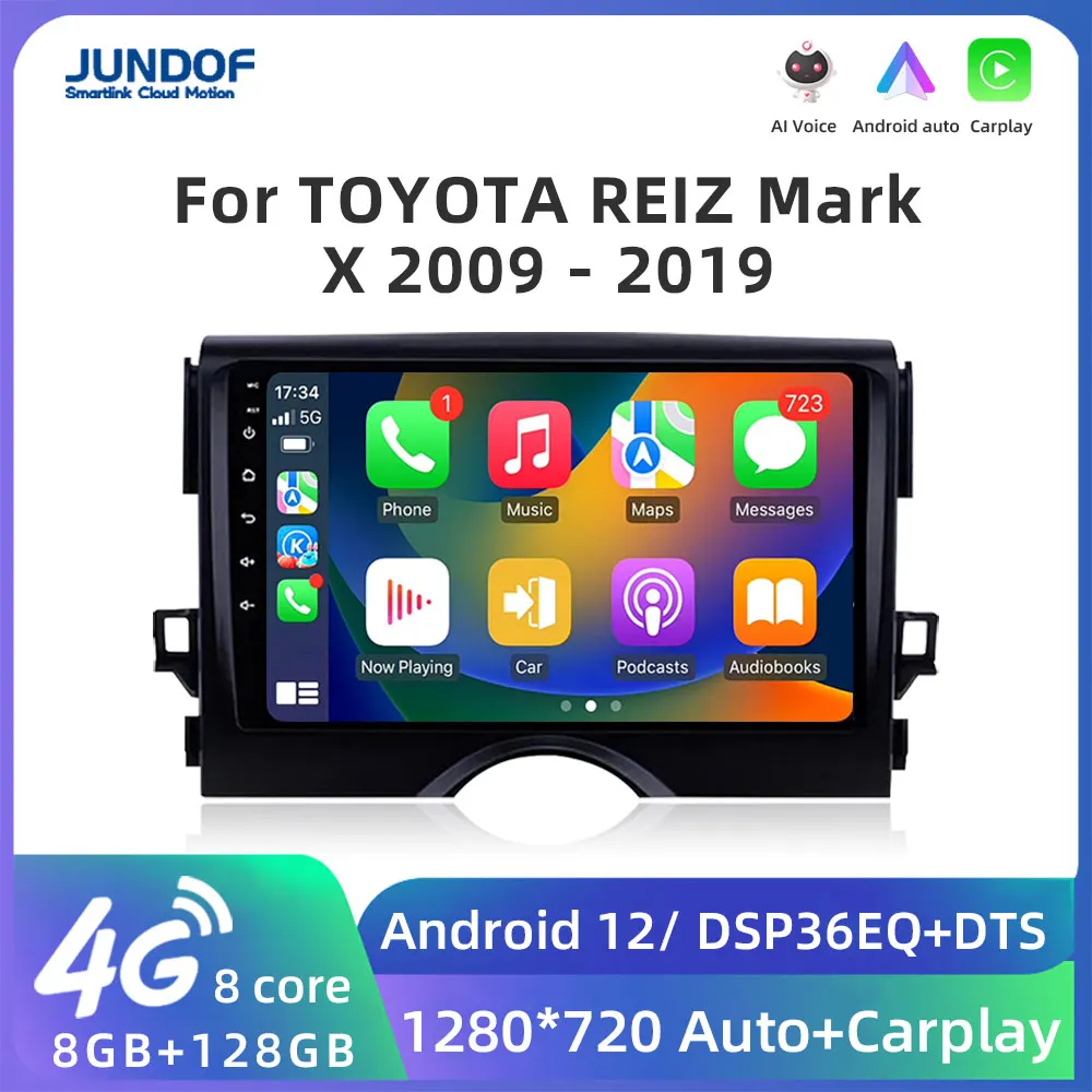 For TOYOTA REIZ Mark X 2009 - 2019 Android 11.0 Multimedia Navigation GPS Video Autoradio Player Car Stereo Carplay Monitor Radi